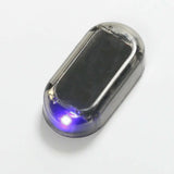 Solar-Powered USB LED Imitation Car Security Light - Wireless Anti-Theft Warning Lamp