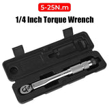 1/4″ Adjustable Torque Wrench 5–25 N·m with 3/8″ Adapter
