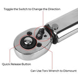1/4″ Adjustable Torque Wrench 5–25 N·m with 3/8″ Adapter