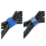 10–1000PCS Nylon T-Type Hook & Loop Cable Ties 12x200mm Reusable Adjustable Wire Organizers