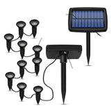 10-in-1 RGB Solar Garden Waterproof Ground Lights