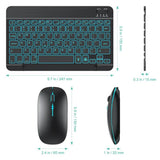 Backlit Bluetooth Keyboard & Mouse Set for iOS, Android & Windows Devices
