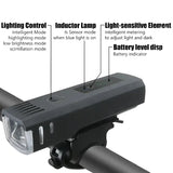 1000-Lumen Rechargeable Front & Rear Cycling Light Set