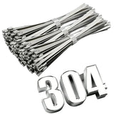100PCS 4.6mm Stainless Steel Zip Ties