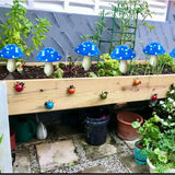 12-Pack RGB Solar Mushroom Garden Stake Lights with 8 Lighting Modes