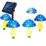 12-Pack RGB Solar Mushroom Garden Stake Lights with 8 Lighting Modes