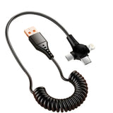 120W 3-in-1 USB-C Super-Fast Retractable Charging Cable