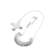 120W 3-in-1 USB-C Super-Fast Retractable Charging Cable