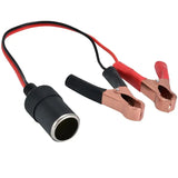 12V Car Lighter Socket Adapter with Crocodile Clips (30cm)