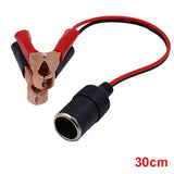 12V Car Lighter Socket Adapter with Crocodile Clips (30cm)