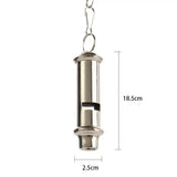 Stainless Steel Metal Whistle with Lanyard