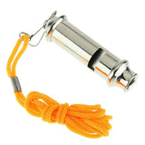Stainless Steel Metal Whistle with Lanyard