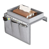 Sofa Armrest Organizer with Cup Holder & Storage Pockets