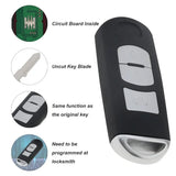2/3-Button Smart Remote Key Fob 433MHz ID49 for Mazda Axela & Atenza