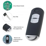 2/3-Button Smart Remote Key Fob 433MHz ID49 for Mazda Axela & Atenza