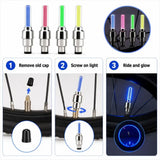 2-8PCS Waterproof LED Bicycle Spoke & Valve Cap Lights