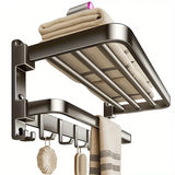 2-Layer Foldable RV Wall-Mount Towel Rack (different sizes available)