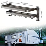 2-Layer Foldable RV Wall-Mount Towel Rack (different sizes available)