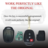 2-Pack Remote Key Fobs H Chip for Toyota RAV4, Highlander & Sequoia (2013–2019)