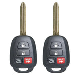 2-Pack Remote Key Fobs H Chip for Toyota RAV4, Highlander & Sequoia (2013–2019)