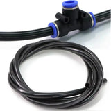 20–50m Black PE Garden Hose, OD 6/8/12mm for Irrigation & Lawn