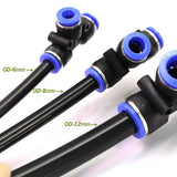 20–50m Black PE Garden Hose, OD 6/8/12mm for Irrigation & Lawn