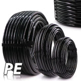 20–50m Black PE Garden Hose, OD 6/8/12mm for Irrigation & Lawn