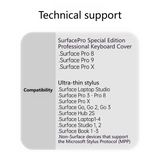 Colourways Bluetooth Magnetic Keyboard for Microsoft Surface Pro 8, 9, 10 & X with Pen Slot