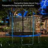 Heavy-Duty U-Shaped Galvanized Steel Trampoline Stakes