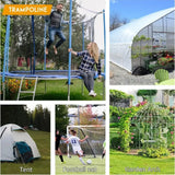 Heavy-Duty U-Shaped Galvanized Steel Trampoline Stakes