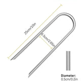Heavy-Duty U-Shaped Galvanized Steel Trampoline Stakes
