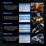 Car Diagnostic Scanner with Battery Test, Fault Code Reader & Real-Time Data Display