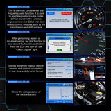 Car Diagnostic Scanner with Battery Test, Fault Code Reader & Real-Time Data Display
