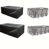 210D Oxford Waterproof Garden Table Cover – UV & Windproof (different sizes available)