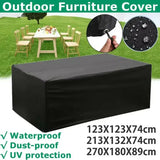 210D Oxford Waterproof Garden Table Cover – UV & Windproof (different sizes available)