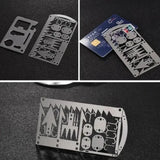 22-in-1 Stainless Steel Survival Tool Card