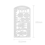 22-in-1 Stainless Steel Survival Tool Card