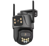 External 4K Dual Lens PTZ WiFi Camera - 8MP HD Outdoor IP Surveillance with 4MP Auto Tracking and Icsee P2P Technology