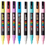 Uni Posca PC-3M 0.9-1.3mm Soft Colour Markers Set of 8