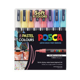Uni Posca PC-3M 0.9-1.3mm Soft Colour Markers Set of 8