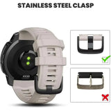 Soft Silicone Strap for the Garmin Instinct 1/2/Solar/Tactical Series (available in 5 colours)