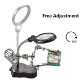 3.5X/12X Welding Magnifier with Auxiliary Clip & Stand