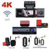 3-Lens Car Camera – Front/Inside/Rear 4K DVR (different models available)