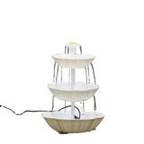 3-Tier Bird Bath with Detachable DIY Solar Fountain with 25W Pump