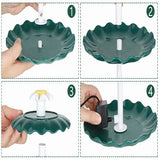 3-Tier Bird Bath with Detachable DIY Solar Fountain with 25W Pump