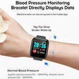 Waterproof Smart Watch for Women and Men - Electronic Fitness Tracker for Kids, Compatible with Xiaomi and Huawei Bracelets