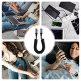Revolutionary Spiral Stretchable USB-C Data Cable: Fast Charging and Versatile Length for All Type-C Devices