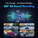 360° Dash Cam with WiFi & 24H Parking Mode (available in different storage capacity)