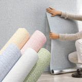 3D Linen Waterproof Self-Adhesive Wall Paper (5 colours available)