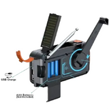 4000mAh Emergency Solar Radio with Hand Crank, Flashlight & Phone Charger